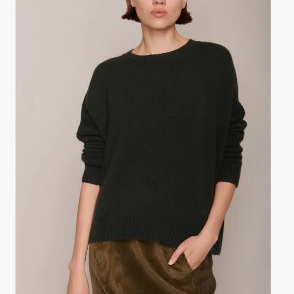 John Patric Organic Wool Cashmere Blend Hi-Low Hem Pullover Sweater Size XS